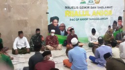 Babinsa Ngaban Sertu Sunarman Hadiri Undangan Dzikir Dan Sholawat Rijalul Anshor PAC GP Anshor Kec.Tanggulangin