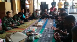 Sinergitas Anggota Koramil 0816/11 Tarik Bersama Polsek Tarik Dalam Acara Hut Bayangkara Ke-74 Tahun