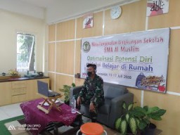 Kegiatan Wasbang Koramil 0816/16 Waru Dalam Rangka MPLS SMA AL MUSLIM, Kecamatan Waru KabupatenSidoarjo