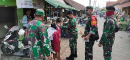 Koramil 0816/10 Balongbendo Sidak Penegakan Disiplin Wajib Masker