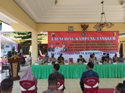 Danramil 0816/07 Krembung Hadiri Lounching 12 Kampung Tangguh di Wilayah Kec. Krembung