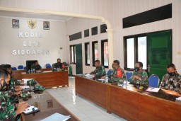 Dandim 0816/Sidoarjo Menerima Kunjungan Tim Puldata Pusterad