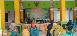 Seminar bahaya covid 19 menghadapi new normal KKN Universitas Nahdhatul Ulama Desa Gamping Kecamatan Krian