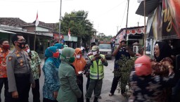 Danramil Jabon Hadiri Launching Wajib Masker Di Masa Transisi New Normal