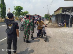 Koramil 12/Prambon dan BKO Deklarasi Sidoarjo Bermasker dan Mendukung Pilkada Damai