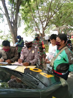 Cegah Penyebaran Covid-19, Team Gabungan Tarik Gencarkan Operasi Yustisi Penegakan Disiplin Protokol Kesehatan