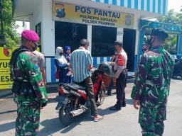 Tim Gabungan dan Forkopimka Prambon tetap gencarkan operasi Yustisi di wilayah