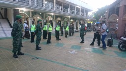 PERINGATAN 40 HARI MENINGGALNYA PLT BUPATI SIDOARJO, KORAMIL 0816/WARU TERAPKAN PROTOKOL KESEHATAN KEPADA PARA JAMAAH