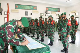 Dandim 0816/Sidoarjo pimpin langsung Sertijab Danramil dan Pa Staf Jajaran Kodim 0816/Sidoarjo