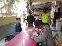 Penegakan hukum protokol kesehatan operasi yustisi PPKM di wilayah Kecamatan Krian