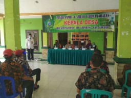 Danramil0816/07 Krembung Bersama Forkompimka Hadiri Serah Terima Jabatan PJ. Kades Kepada Kades Terpilih di 4 desa.