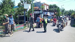 Koramil 0816/13 Wonoayu Bersama Unsur Muspika, Terus Galakkan Operasi Yustisi