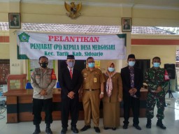 Batituud Koramil 0816/11 Tarik Peltu Moh Safii Hadiri Pengambilan Sumpah Penjabat Kepala Desa Mergosari