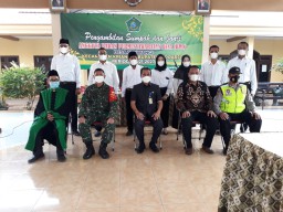 Kapten Inf Siswanto hadir pengambilan Sumpah Jabatan anggota BPD Desa Junwangi Krian Sidoarjo.