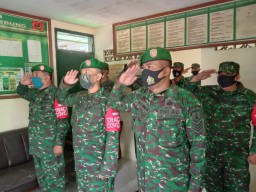 Anggota Ramil0816/07 Krembung Ikuti Upacara Hari Lahirnya Pancasila Secara Virtual