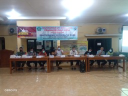 Koramil 0816/10 Balongbendo dan Forkopimka hadiri Musrenbangdes TA.2021 Desa Kesungsukodani