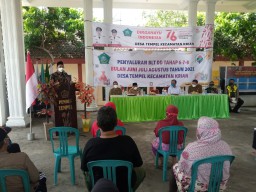 Penyaluran BLT DD Desa Tempel Kecamatan Krian Kabupaten Sidoarjo dihadiri Bupati Sidoarjo