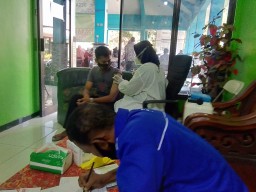 Serka Awwabin Laksanakan Pendampingan Warga Binaan dlm Melaksanakan Vaksinasi Covid 19.