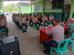 Koramil 0816/04 porong kedatangan tamu siswa Diktukba polri 2021 yang sedang melaksanakan pendidikan
