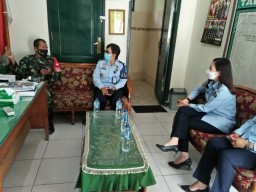Koramil 0816/04 Porong mendapat kunjungan kerja dari rutan kelas 2A Surabaya