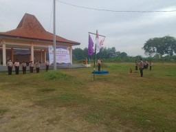 Danramil 0816/07 Krembung Hadiri Upacara Pembukaan Perkemahan Antar Satuan Karya Gerakan Pramuka Kwartir Cabang Sidoarjo di Desa Tanjek Wagir