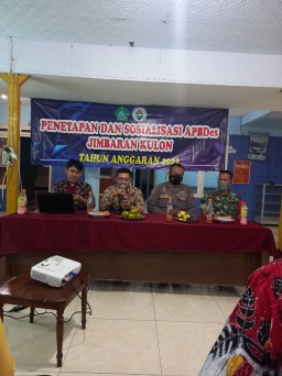 Babinsa Desa Jimbaran Kulon Koramil 0816/13 Wonoayu Menghadiri Kegiatan Musrenbang.