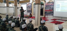 Sosialisasi Rekrutmen calon Prajurit Lintas agama di Ponpes Mahbaul Hikam Tanggulangin Sidoarjo