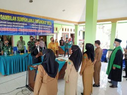 Danramil 0816/07 Hadiri Kegiatan Pelantikan Kaur dan Kasun di Baldes Kedung Rawan Kec. Krembung