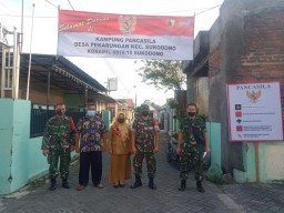 Desa Pekarungan Ikut serta lomba Kampung Pancasila yang digelar Kodim 0816/sidoarjo