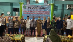 Anggota Babinsa Koramil 06/ Tanggulangin Hadiri Undangan Pelantikan Perangkat Desa