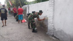 Satgas TMMD Ke 114 Kodim 0816/Sidoarjo Bersama Warga Lakukan Karya Bakti