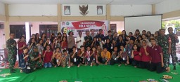 Danramil 0816/06 Tanggulangin Bersama Forkopimka Dan Masyarakat Melaksanakan Giat Cangkruan Bela Negara