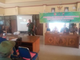 KAPTEN INF SANUSI BERIKAN MATERI WAWASAN KEBANGSAAN PADA KARANG TARUNA DAN LINMAS SE KEC KRIAN.