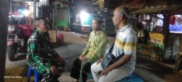 Babinsa Desa Sentul Koptu Moh Hariyanto Melaksanakan Kegiatan Patroli Malam