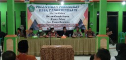 Danramil 15/Sukodono Hadiri Pelantikan Perangkat Desa Cangkringsari