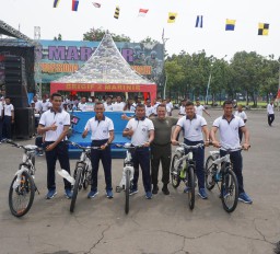 Dandim 0816/Sidoarjo hadiri olahraga bersama HUT Brigif 2 Marinir ke 60