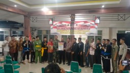Danramil 0816/12 Prambon hadiri acara Deklarasi Damai Perguruan Pencak Silat