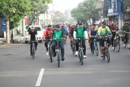 Dandim 0816/Sidoarjo bersama Forkopimda ikut ramaikan gowes Harjasda ke 164