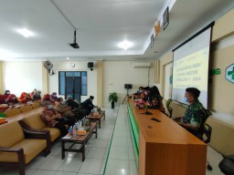 WAKILI DANRAMIL, BATUUD KORAMIL 0816/16 WARU HADIRI LOKAKARYA MINI LINTAS SEKTOR TRIWULAN I TA. 2023 DI PUSKESMAS MEDAENG
