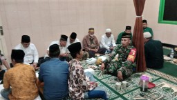 Babinsa Koramil 0816/11 Tarik Pelda Listiawan Hadiri Pengajian Umum di Ponpes Darul Muttaqin Desa Klantingsari