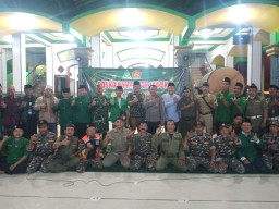 Babinsa Koramil 0816/11 Tarik Hadiri Giat Pembukaan Posko Ramadhan Satkoryon Banser dan PAC GP ANSOR Tarik.