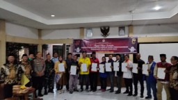 Danramil 0816/06 Tanggulangin Kapten ARH Mukhlis Hariyanto Bersama Jajaran Forkopimka Hadiri Rapat Pleno Terbuka Pemilu TA. 2024