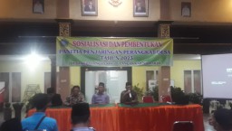 Peltu Lukman. N Babinsa Koramil 0816/05 Hadiri Pembentukan Tim Penjaringan Perangkat Desa