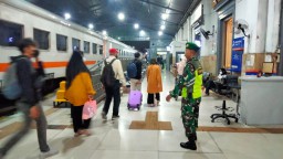 Serma Misnan Tergabung Dalam Pos Pam Terpadu Arus Balik Mudik Ops Ketupat Tahun 2023