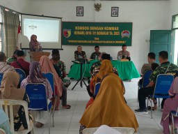 Koramil 0816/01 Sidoarjo adakan kegiatan komsos dengan komponen masyarakat.