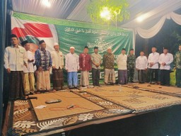 Kapten ARH Muklis Hariyanto Danramil 0816/06 Tanggulangin Hadiri Undangan Pengajian Lailatul Ijtima Dan Halal Bihalal