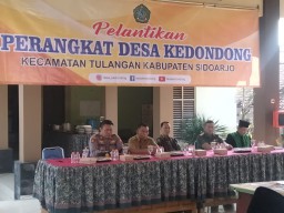 Danramil 0816/05 Kapten Inf Moh. Said Hadiri Pelantikan dan Pengambilan Sumpah Jabatan Perangkat Desa Kedondong