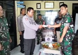 Koramil 0816/15 Sukodono rayakan HUT Bhayangkara Ke 77
