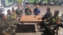 Kesiapsiagaan sambut Tahun Baru Islam 1 Muharram 1445 H, Kapten Inf Moh. Said bersama anggota pantau situasi di wilayah