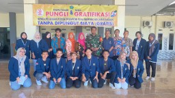 Babinsa Koramil 0816/09 Krian dampingi pelepasan Mahasiswa Unbra